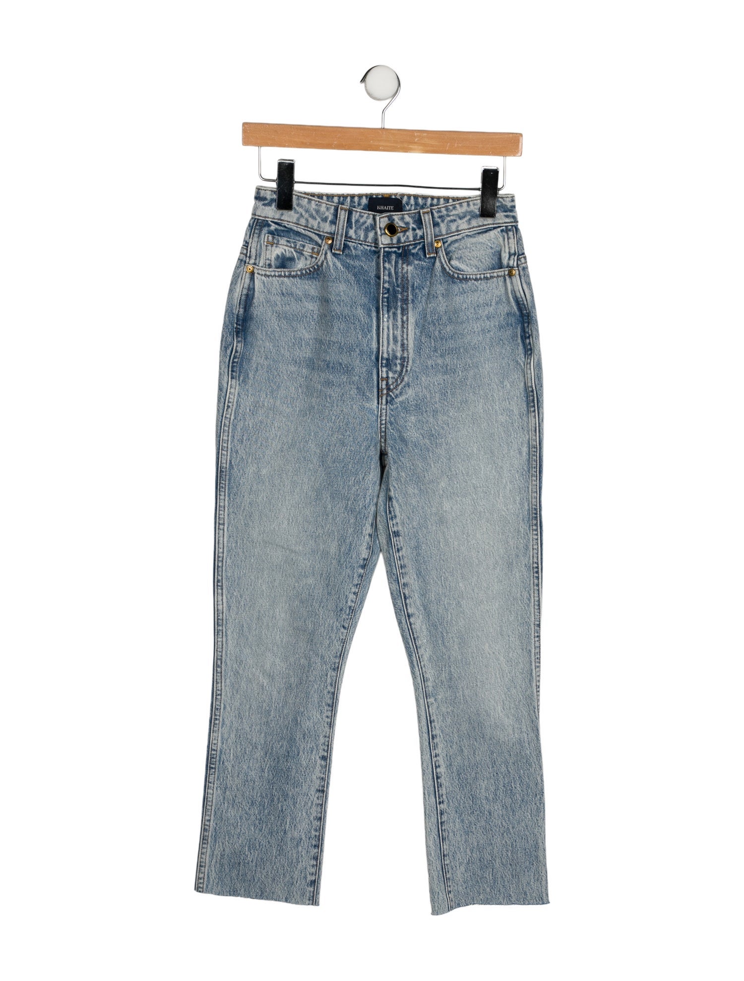 Khaite High-Rise Straight Leg Jeans