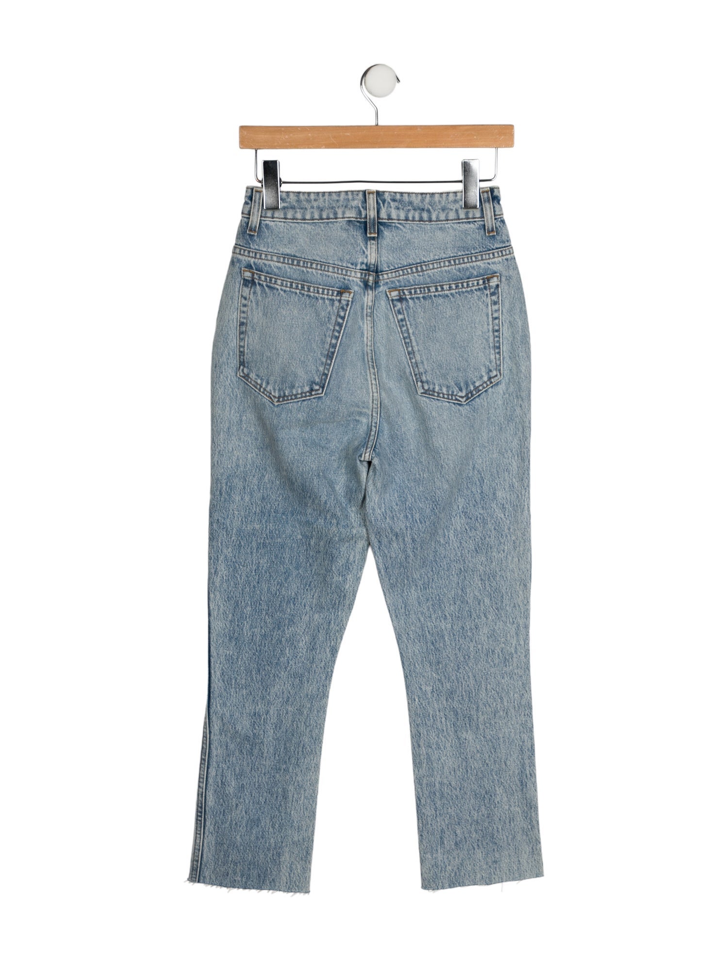 Khaite High-Rise Straight Leg Jeans