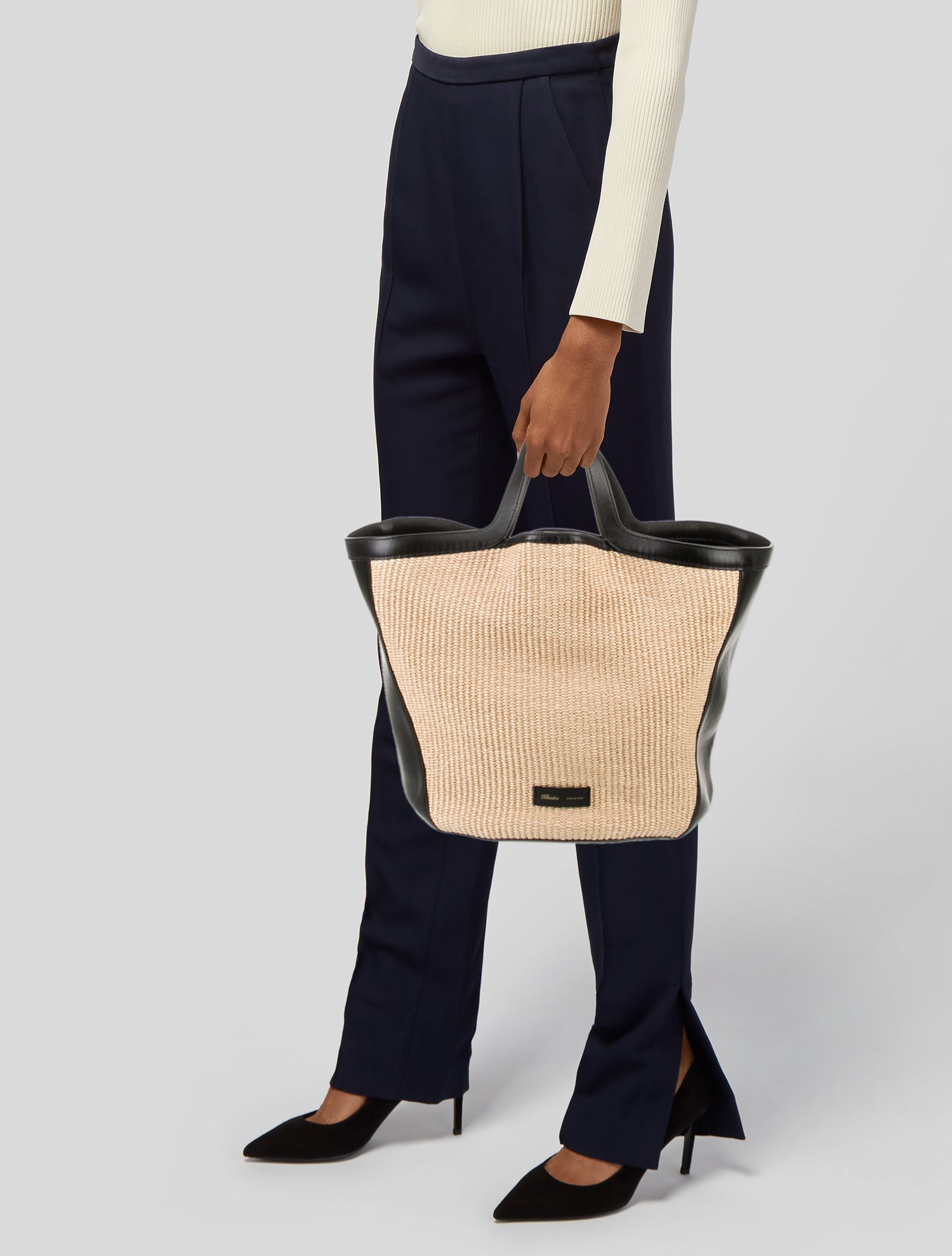 Khaite Raffia Top Handle Bag