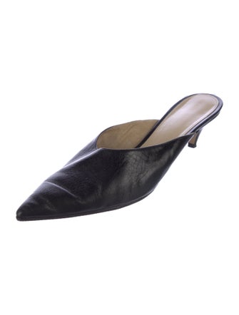 Khaite Leather Mules