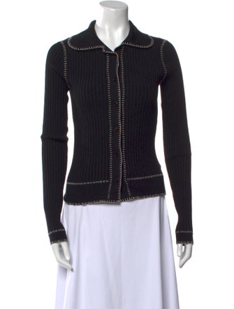 Khaite Wool Long Sleeve Button-Up Top