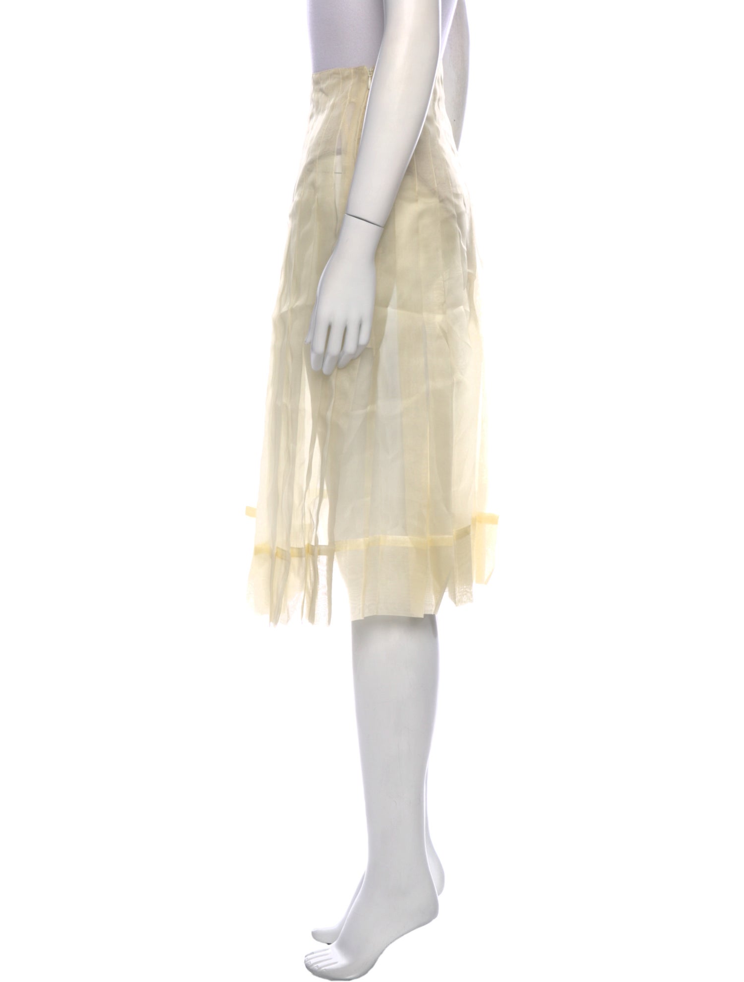 Khaite Silk Knee-Length Skirt