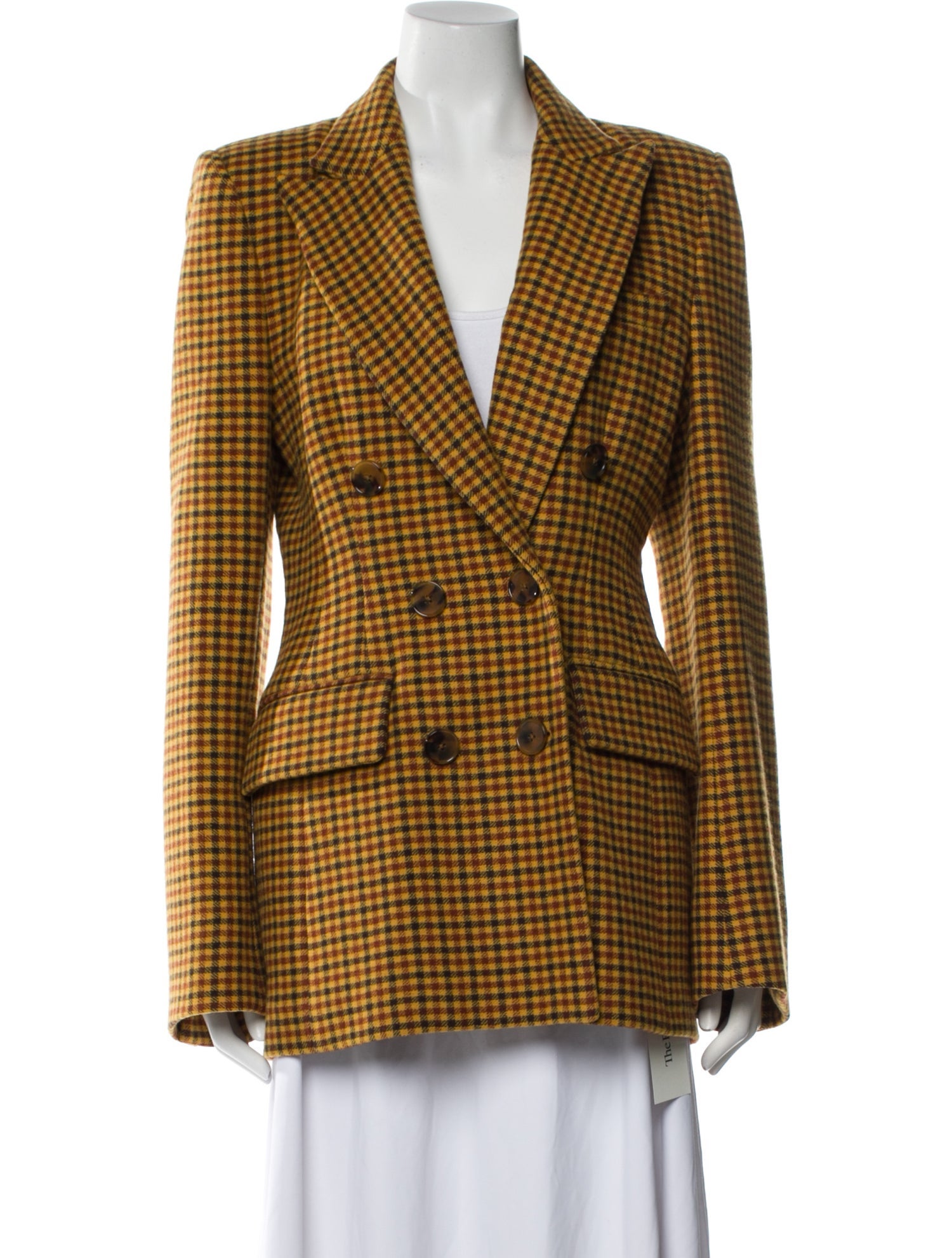 Khaite Virgin Wool Plaid Print Blazer