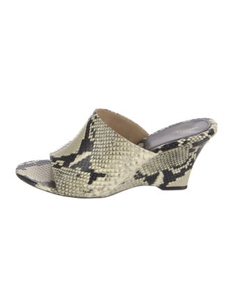 Khaite Snakeskin Animal Print Slides