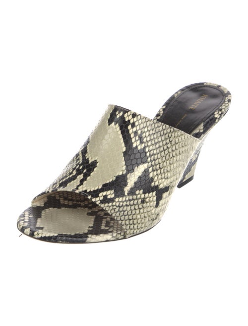 Khaite Snakeskin Animal Print Slides