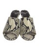 Khaite Snakeskin Animal Print Slides