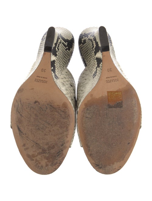 Khaite Snakeskin Animal Print Slides