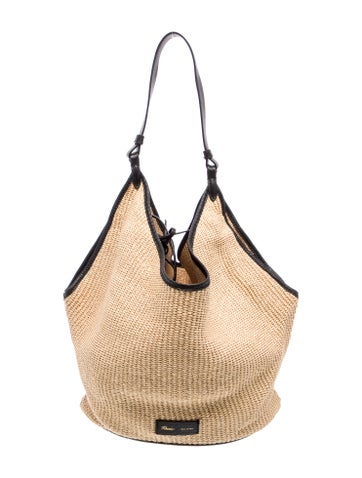 Khaite Hobos Raffia Bucket Bag