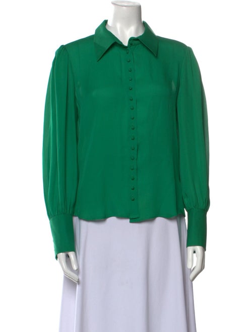 Khaite Silk Long Sleeve Button-Up Top