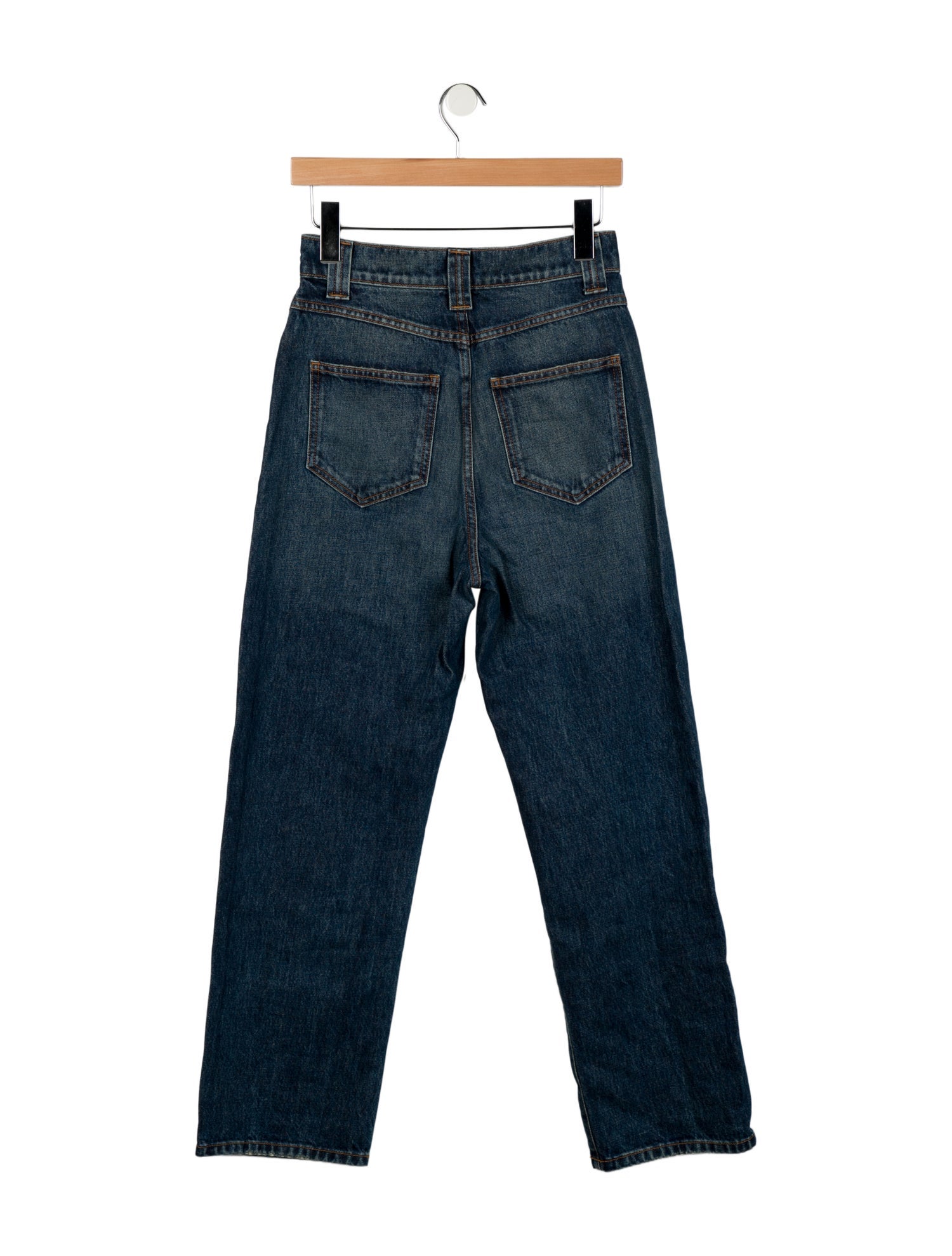 Khaite High-Rise Straight Leg Jeans