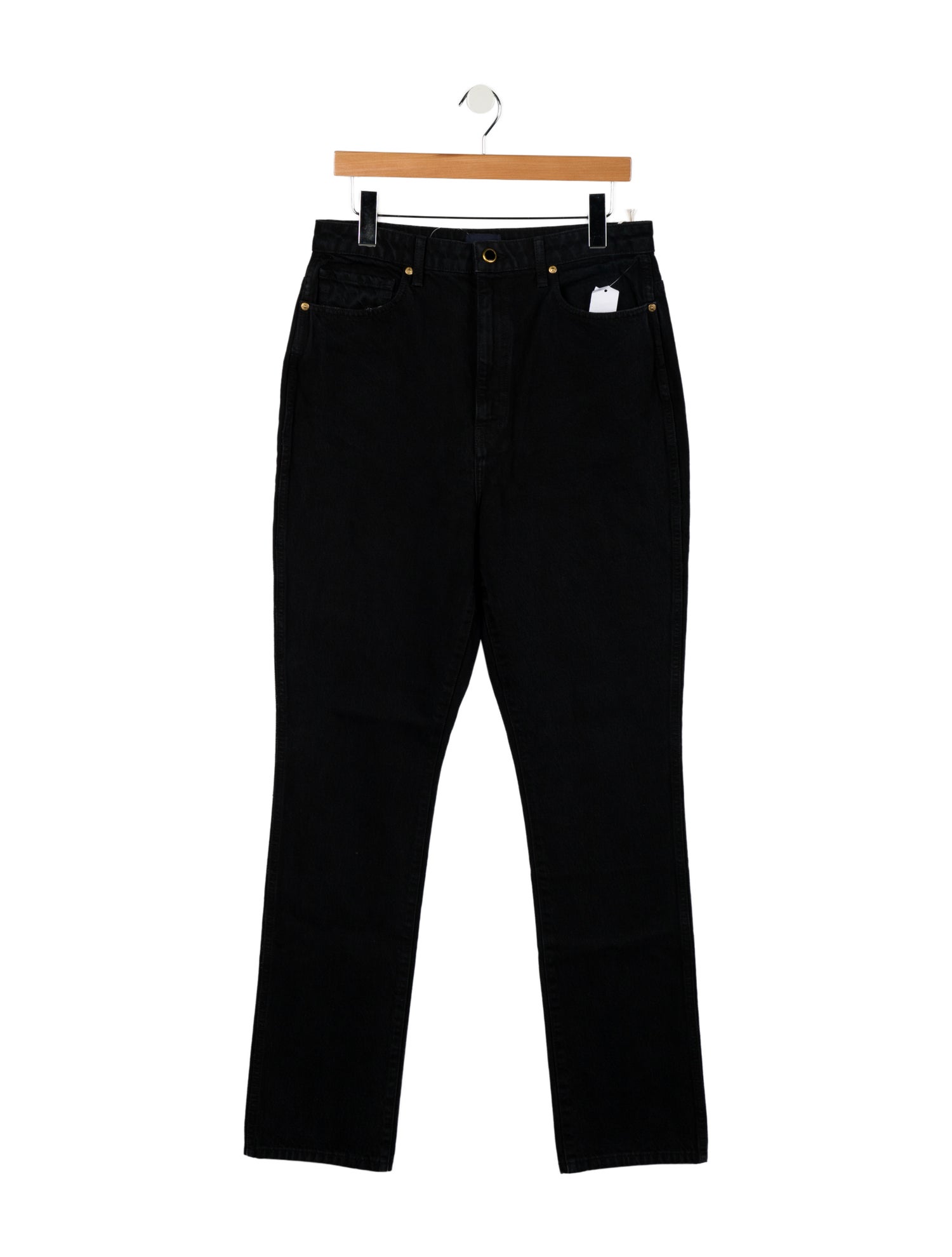 Khaite High-Rise Straight Leg Jeans