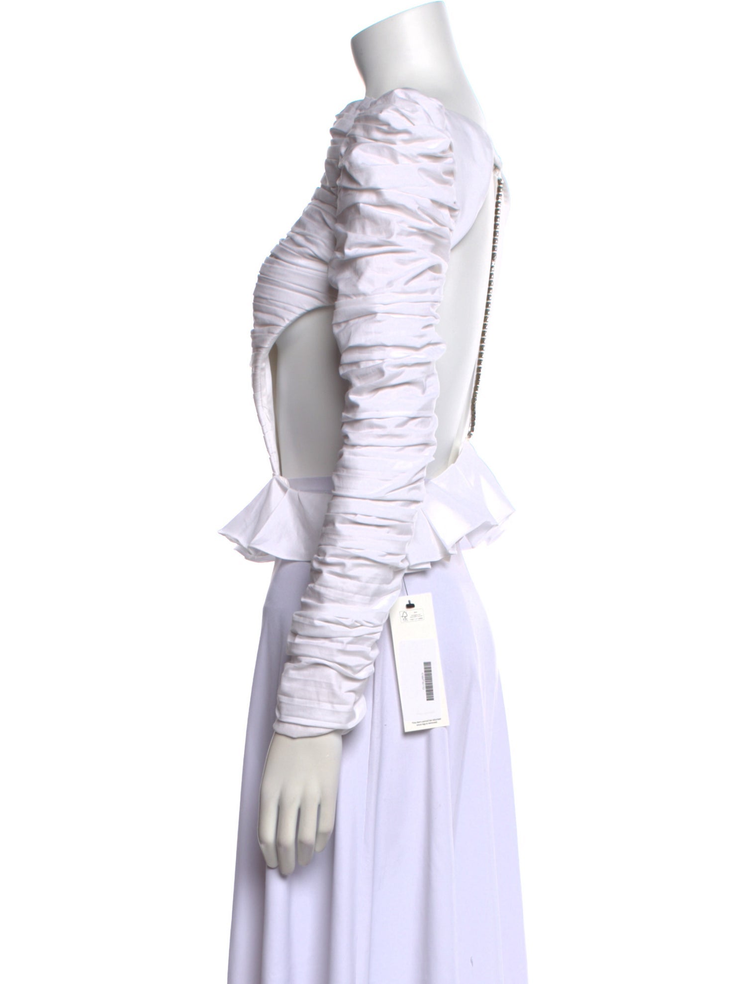 Khaite Bateau Neckline Long Sleeve Crop Top