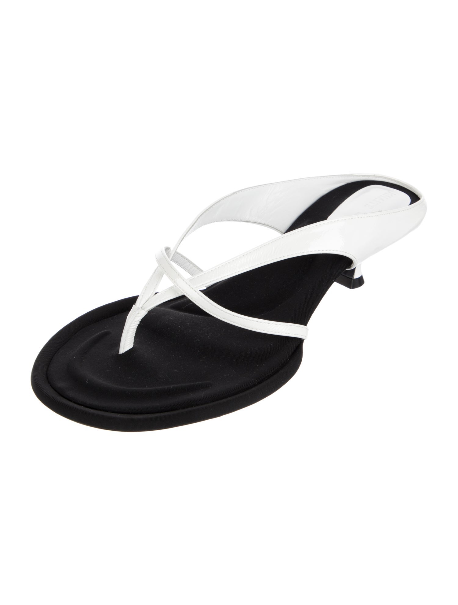 Khaite Patent Leather Slingback Sandals