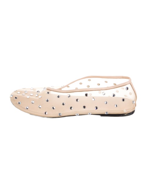 Khaite Mesh Crystal Embellishments Ballet Flats