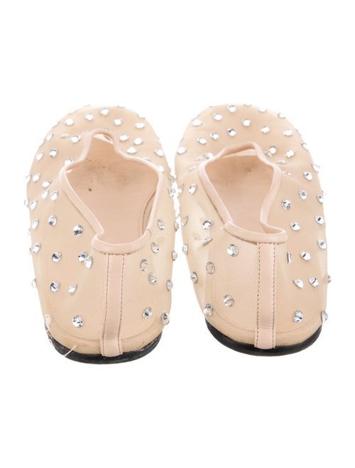 Khaite Mesh Crystal Embellishments Ballet Flats