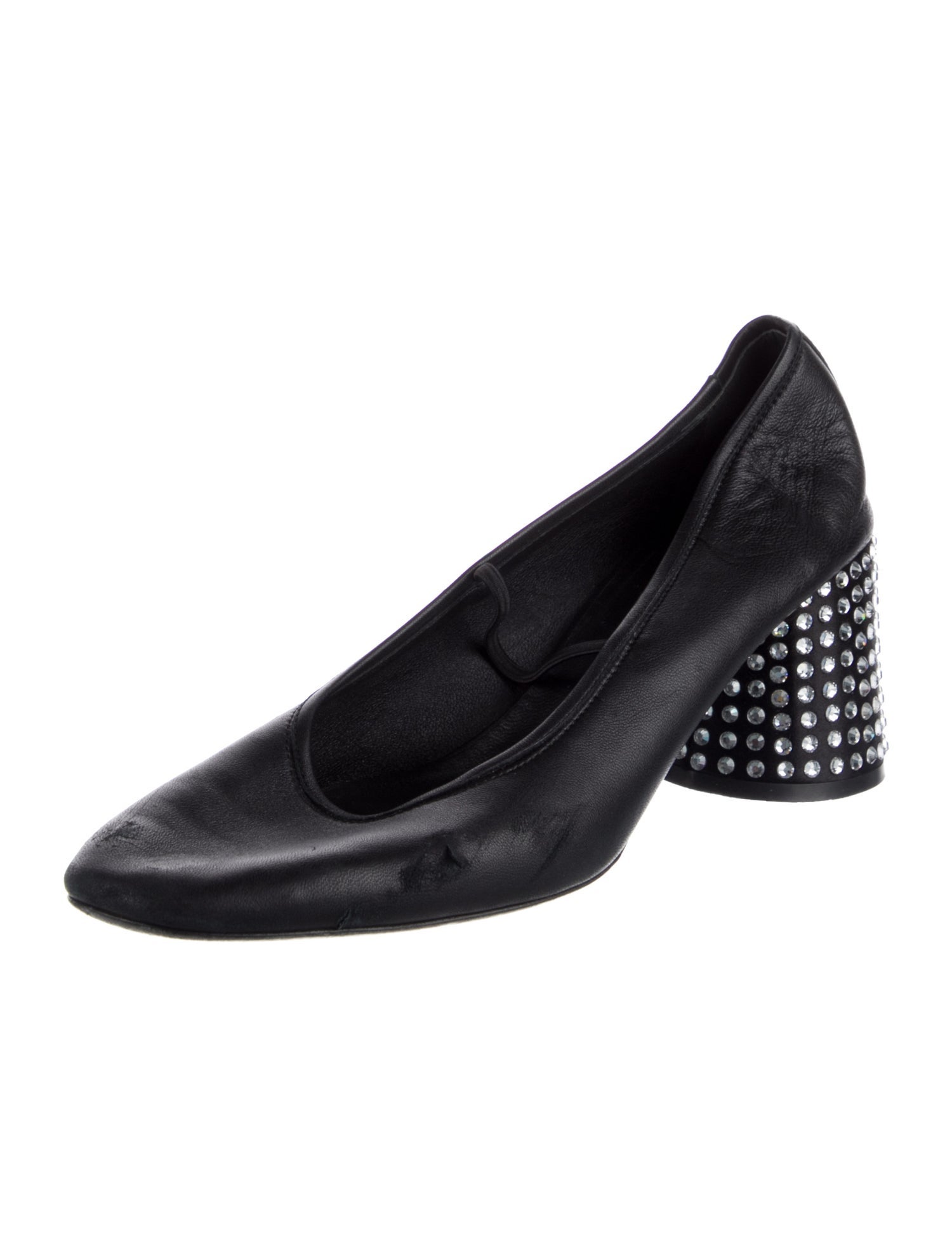 Khaite Leather Crystal Embellishments Pumps
