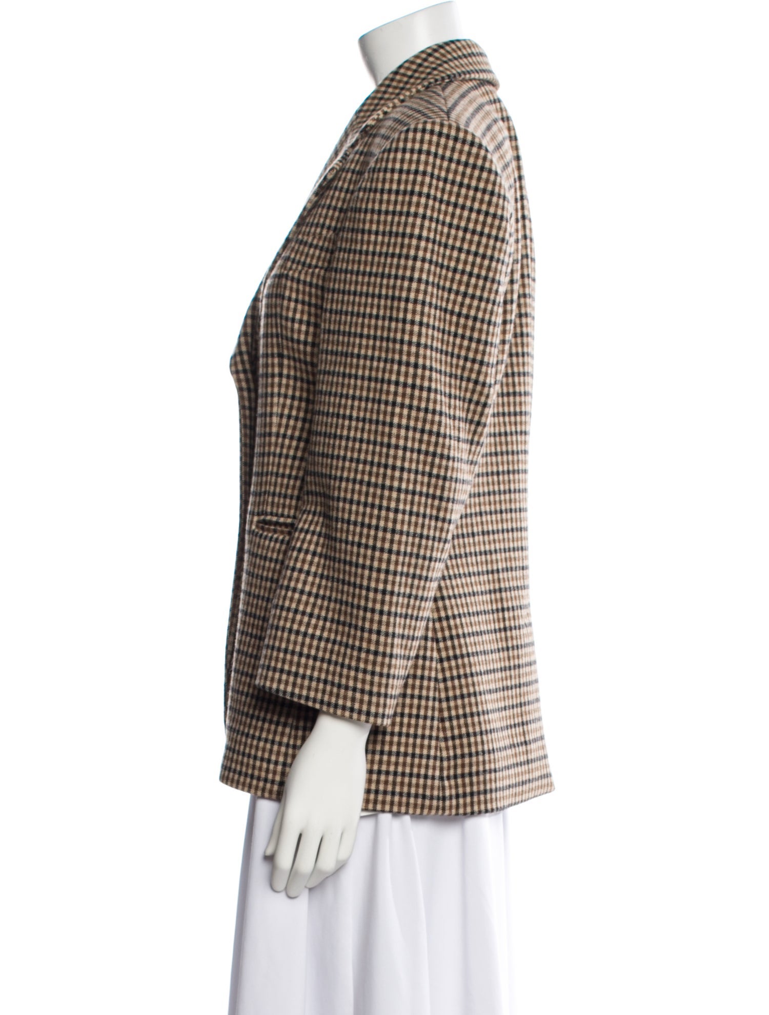 Khaite Nylon Plaid Print Blazer