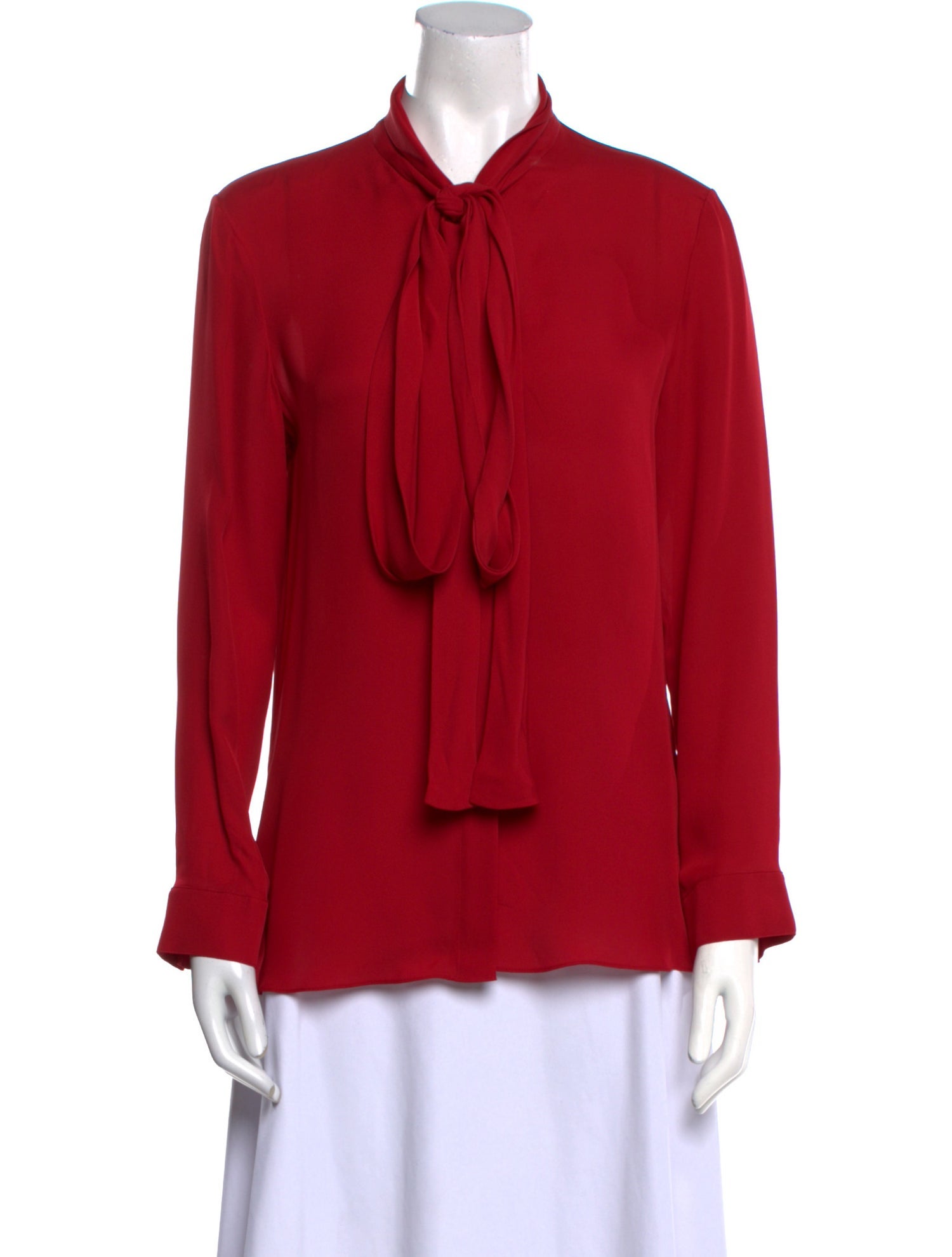 Khaite Silk Mock Neck Blouse