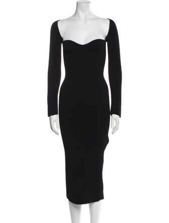 Khaite Square Neckline Midi Length Dress