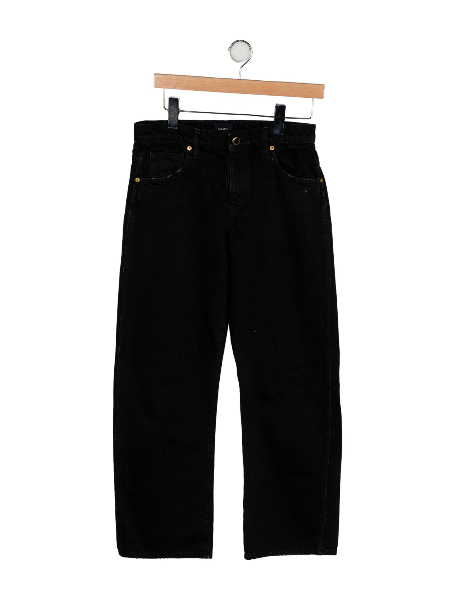 Khaite Mid-Rise Wide Leg Jeans