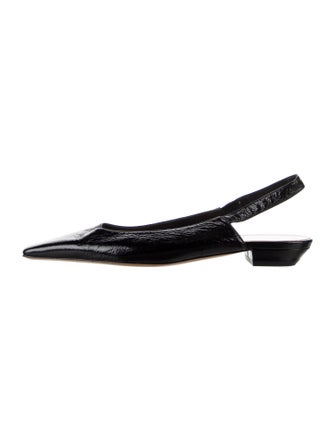 Khaite Patent Leather Slingback Flats