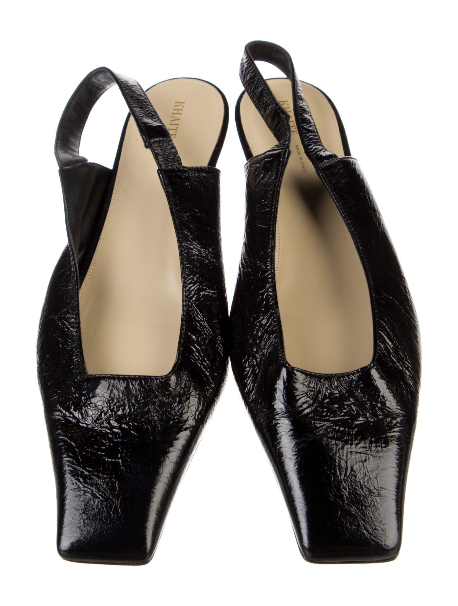 Khaite Patent Leather Slingback Flats
