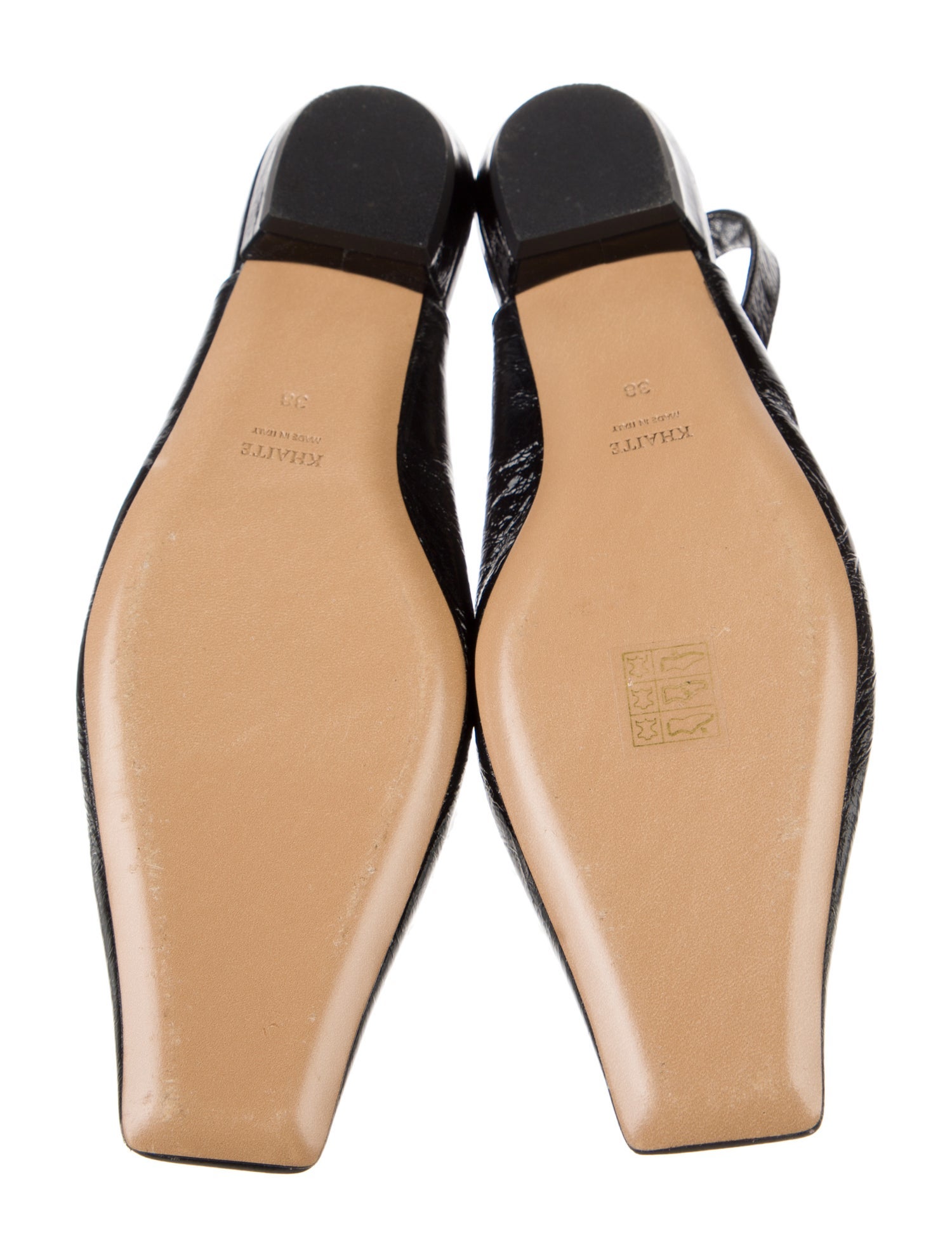 Khaite Patent Leather Slingback Flats