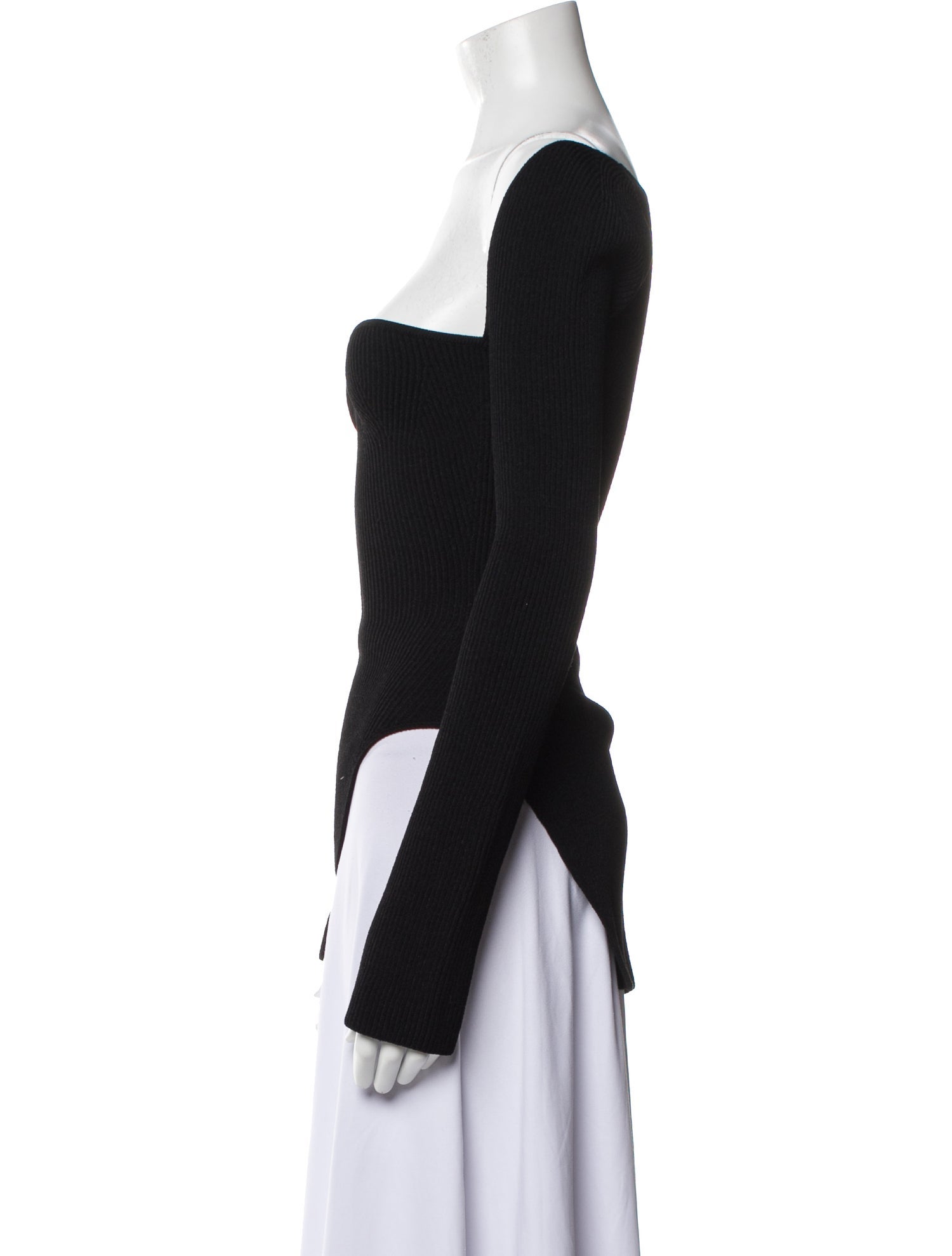 Khaite Square Neckline Long Sleeve Bodysuit