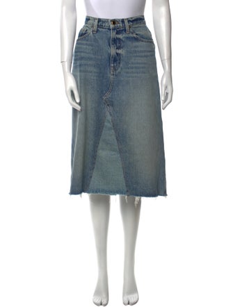 Khaite Distressed Accents Knee-Length Skirt