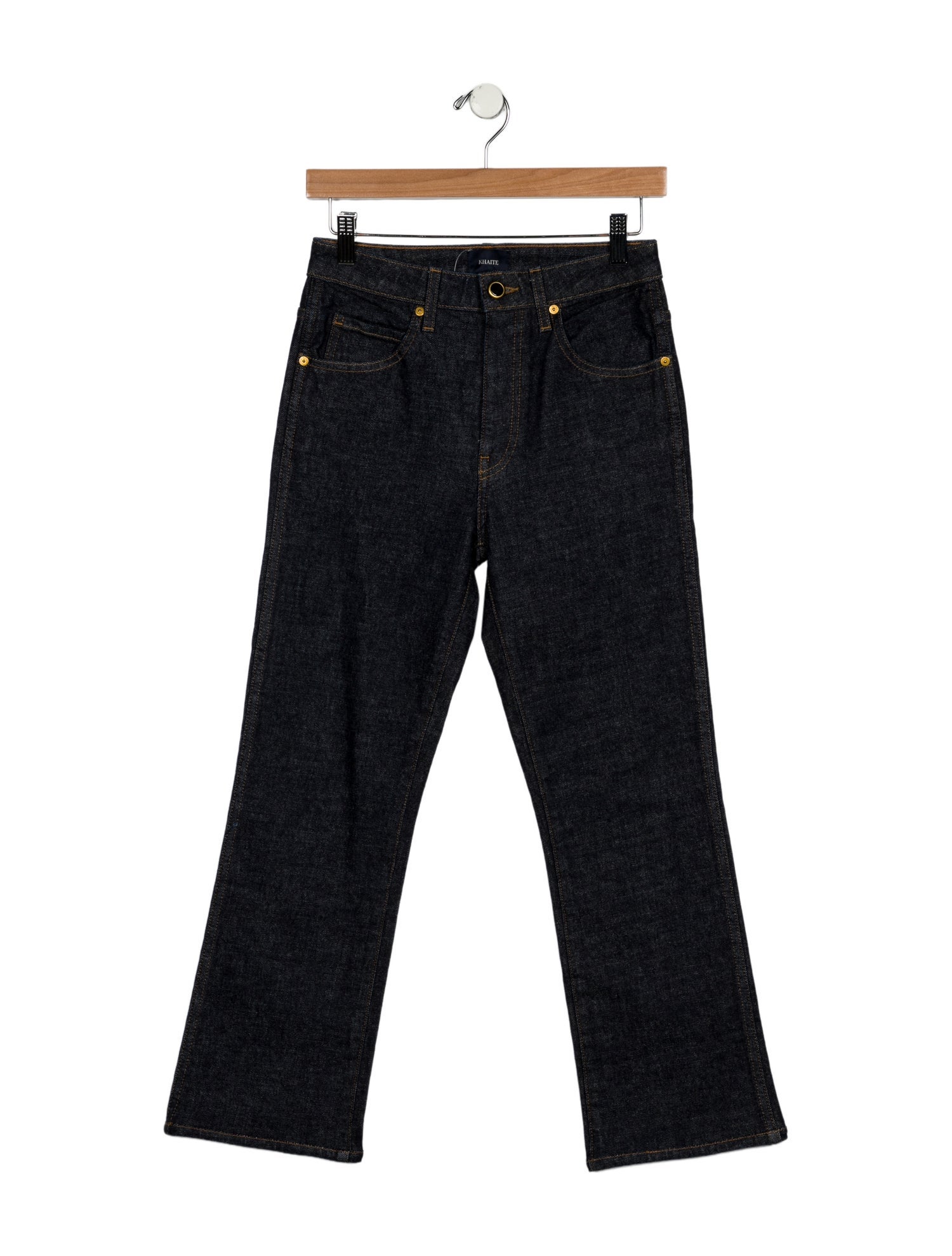 Khaite Mid-Rise Straight Leg Jeans