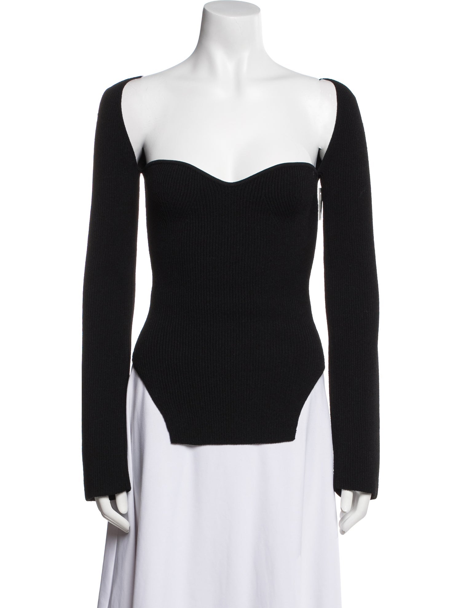 Khaite Square Neckline Long Sleeve Top