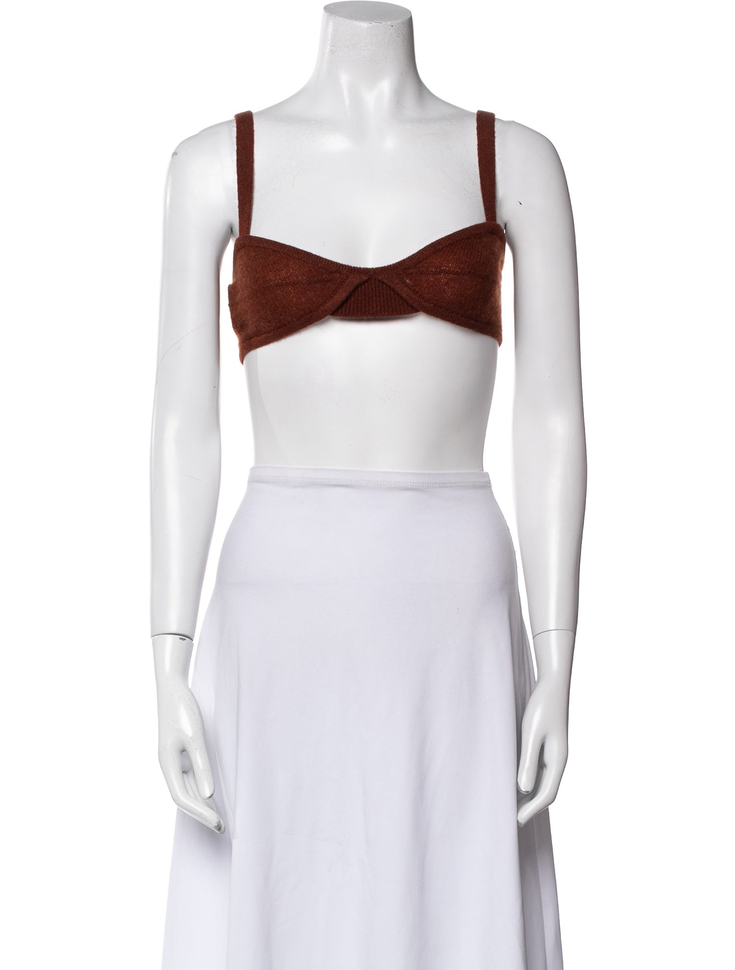 Khaite Cashmere Square Neckline Crop Top