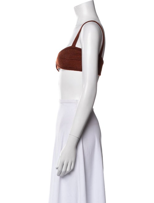 Khaite Cashmere Square Neckline Crop Top