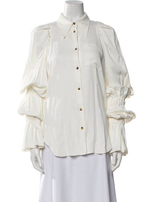 Khaite Long Sleeve Button-Up Top