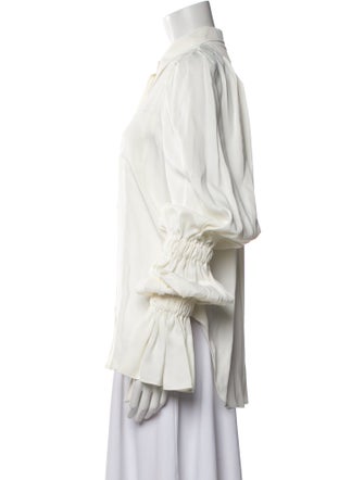 Khaite Long Sleeve Button-Up Top
