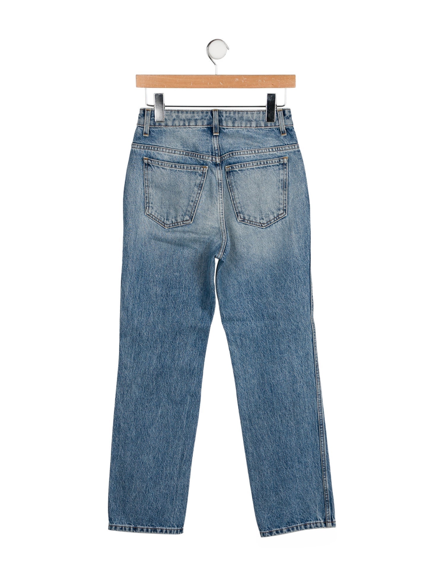 Khaite High-Rise Straight Leg Jeans