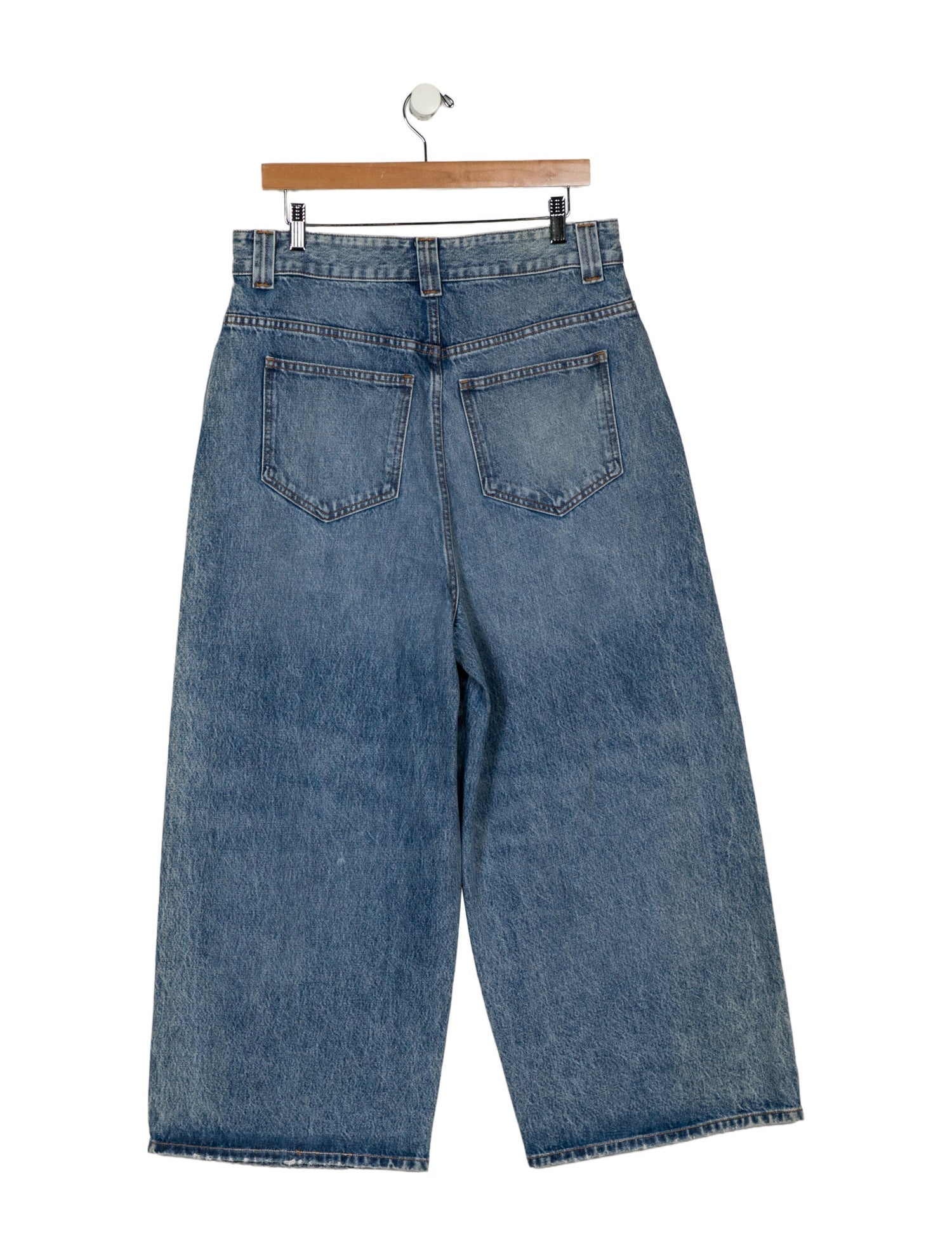 Khaite Mid-Rise Wide Leg Jeans