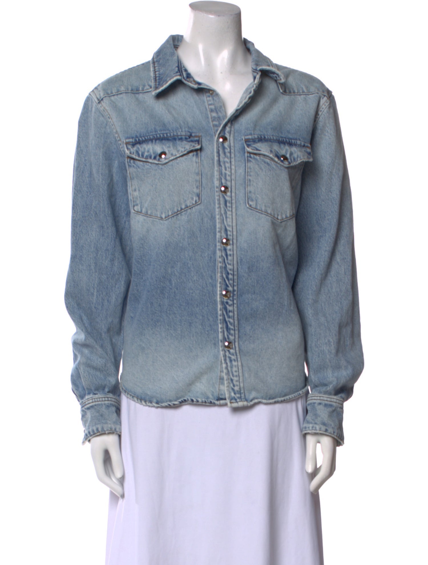 Khaite Long Sleeve Button-Up Top