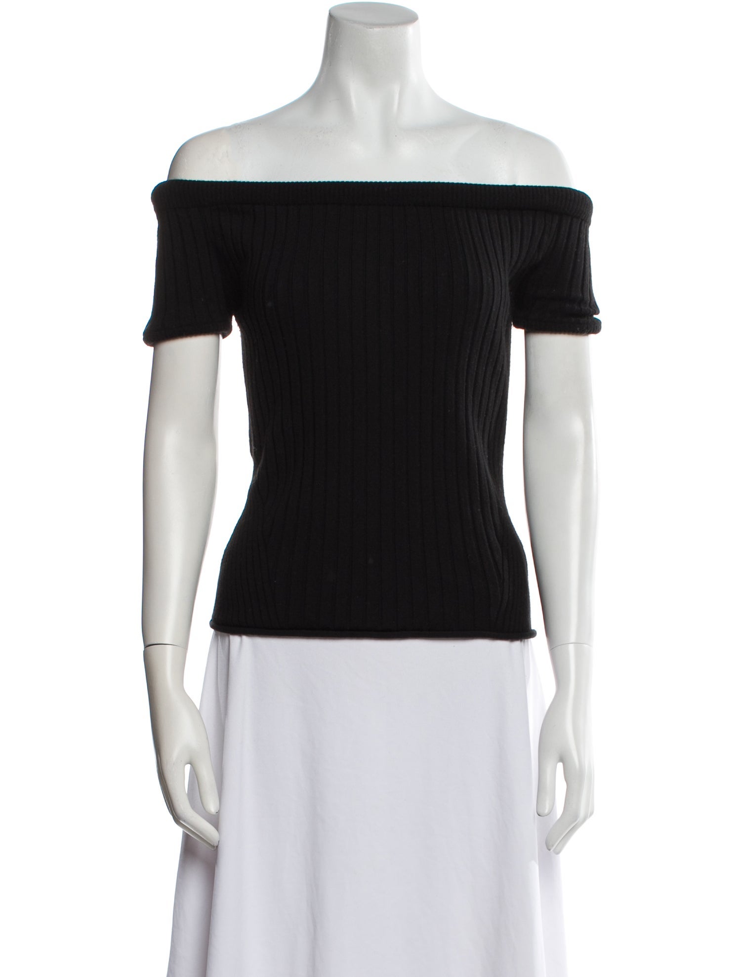 Khaite Wool Off-The-Shoulder Top