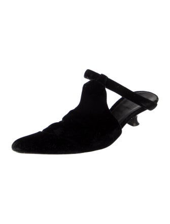 Khaite Velvet Mules
