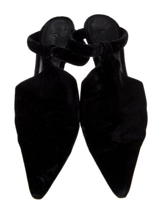 Khaite Velvet Mules