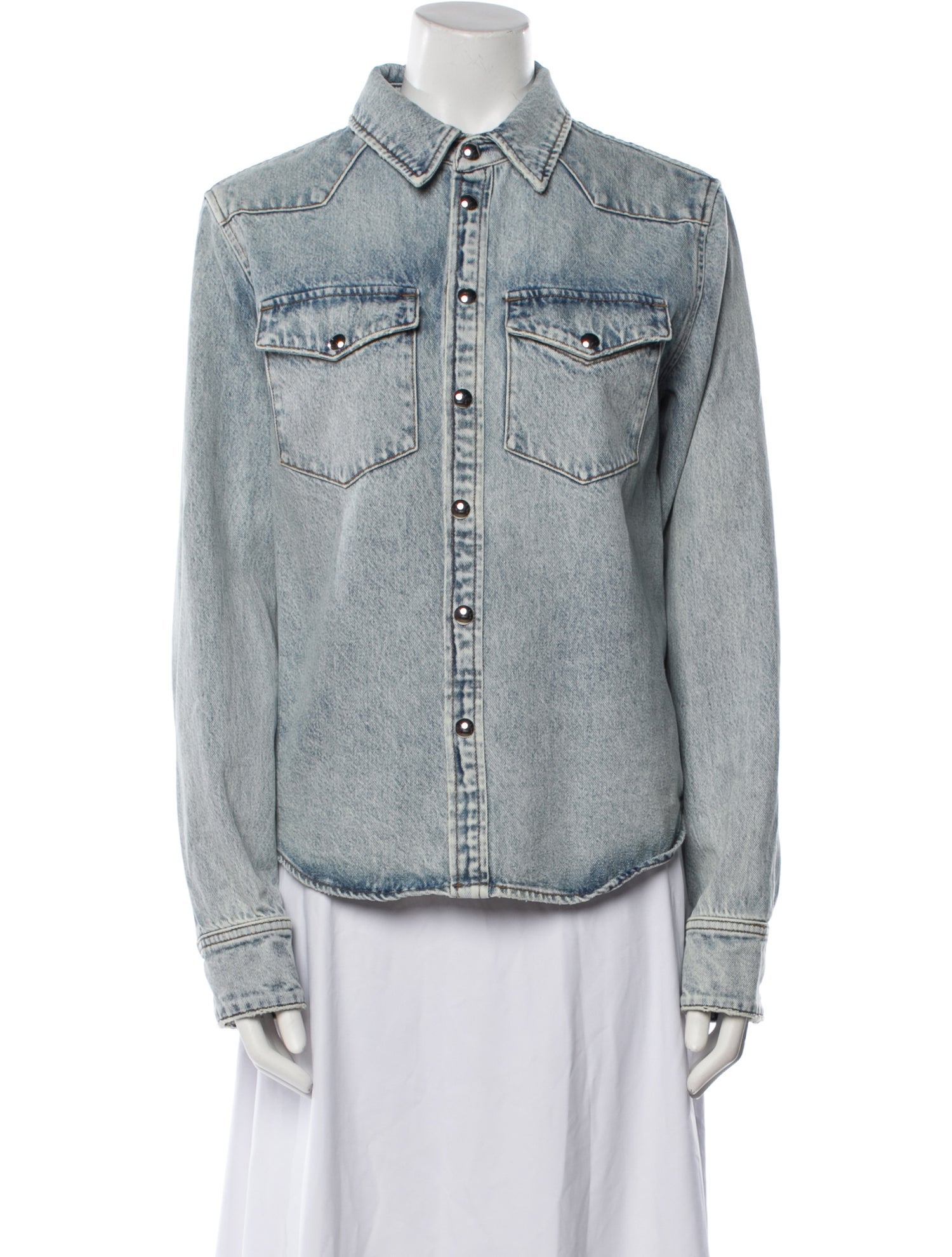 Khaite Long Sleeve Button-Up Top