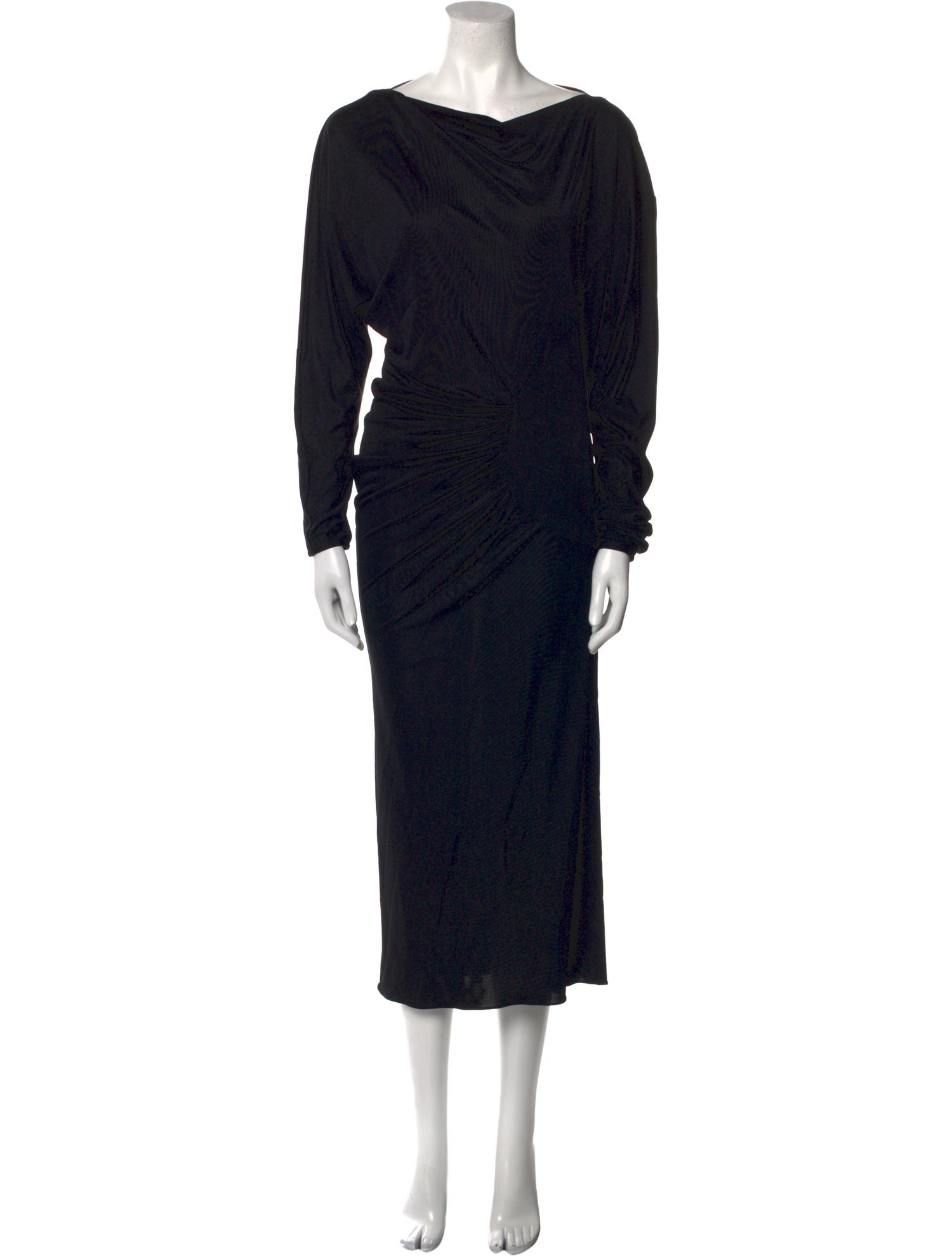 Khaite Cowl Neck Midi Length Dress