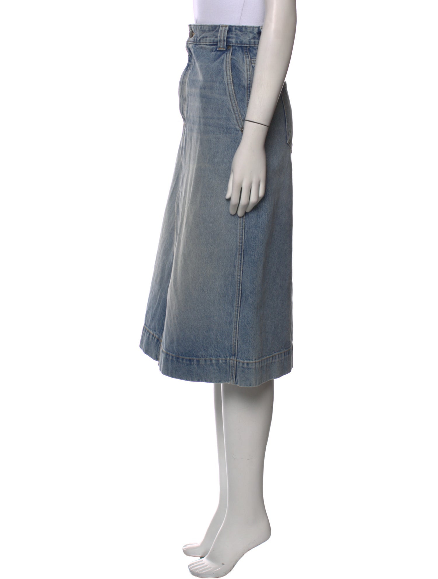 Khaite Embroidered Accent Knee-Length Skirt