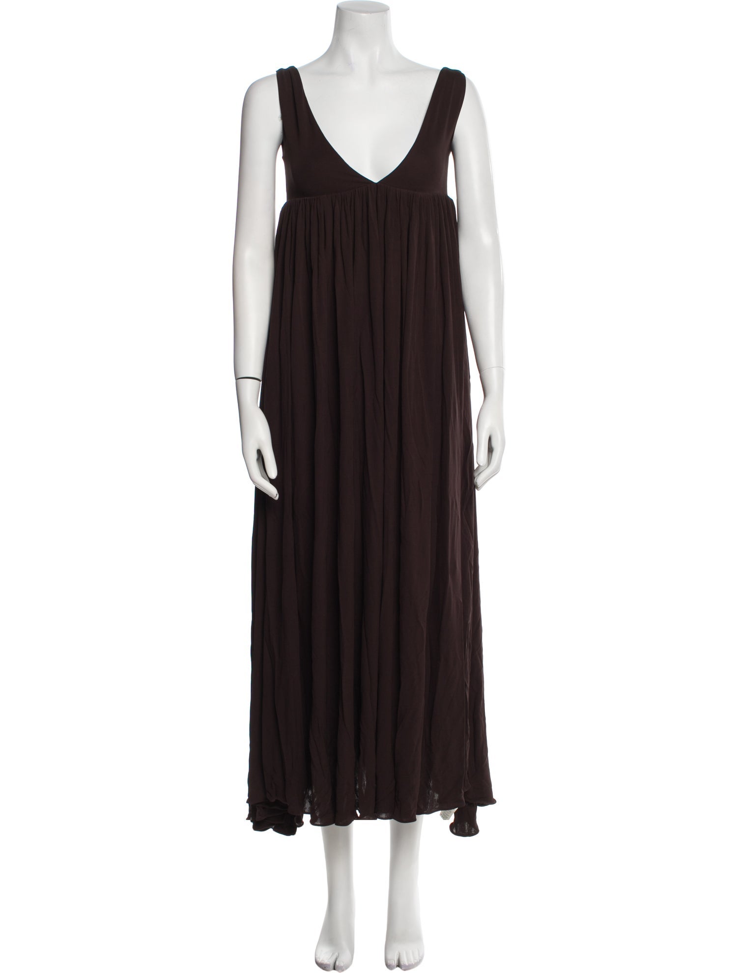 Khaite V-Neck Long Dress