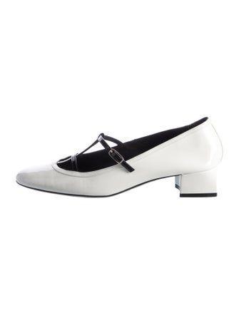 Khaite Patent Leather T-Strap Pumps