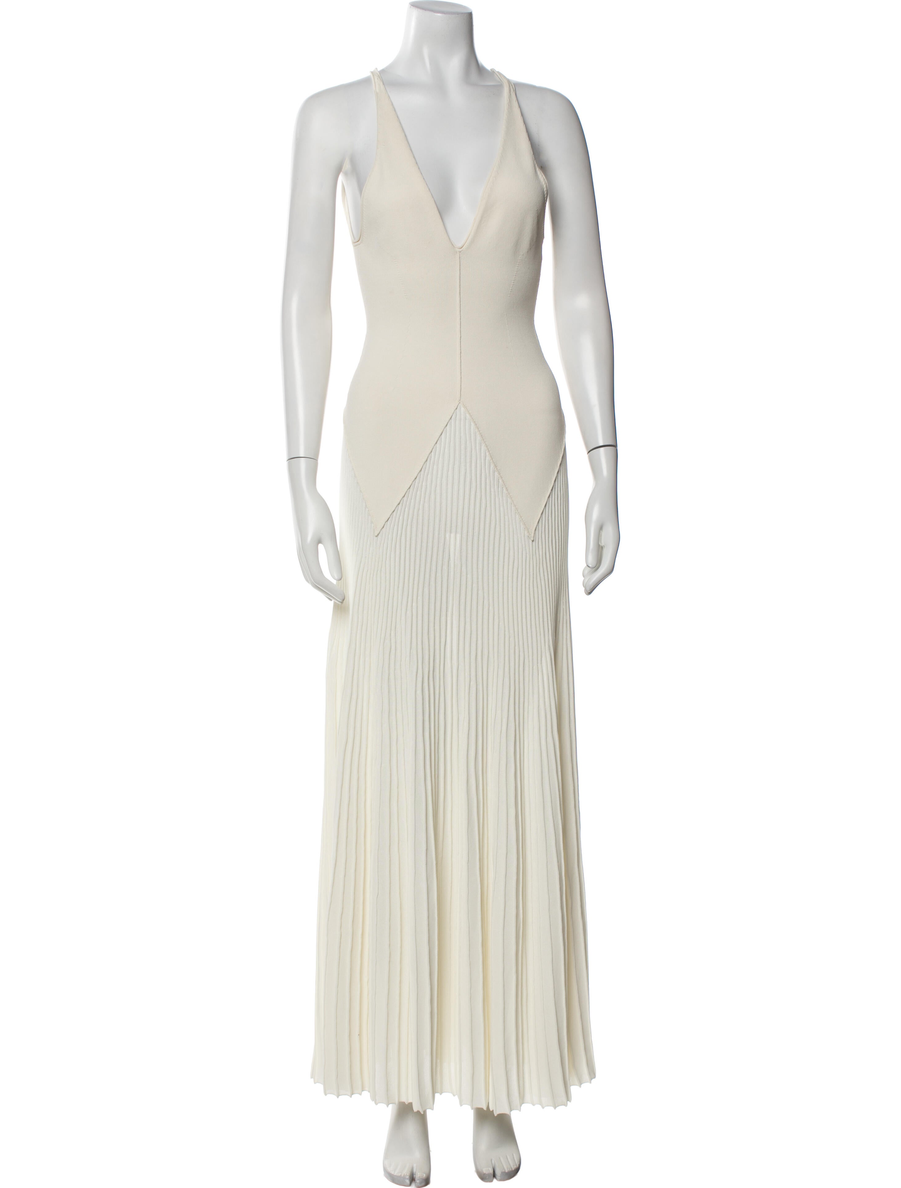 Khaite V-Neck Long Dress