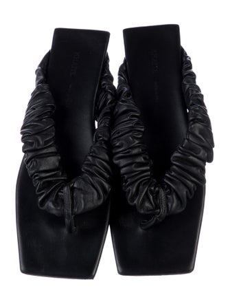 Khaite Leather Slides