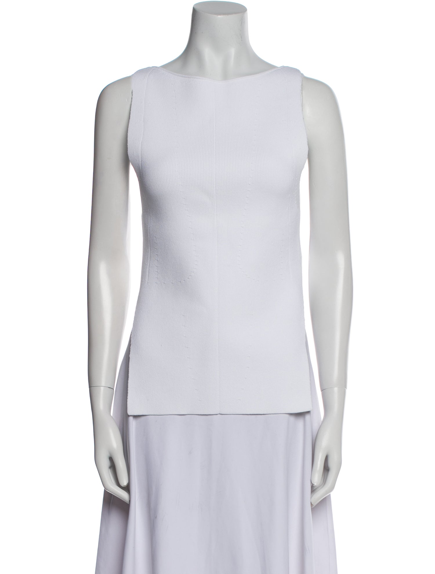 Khaite Bateau Neckline Sleeveless Top