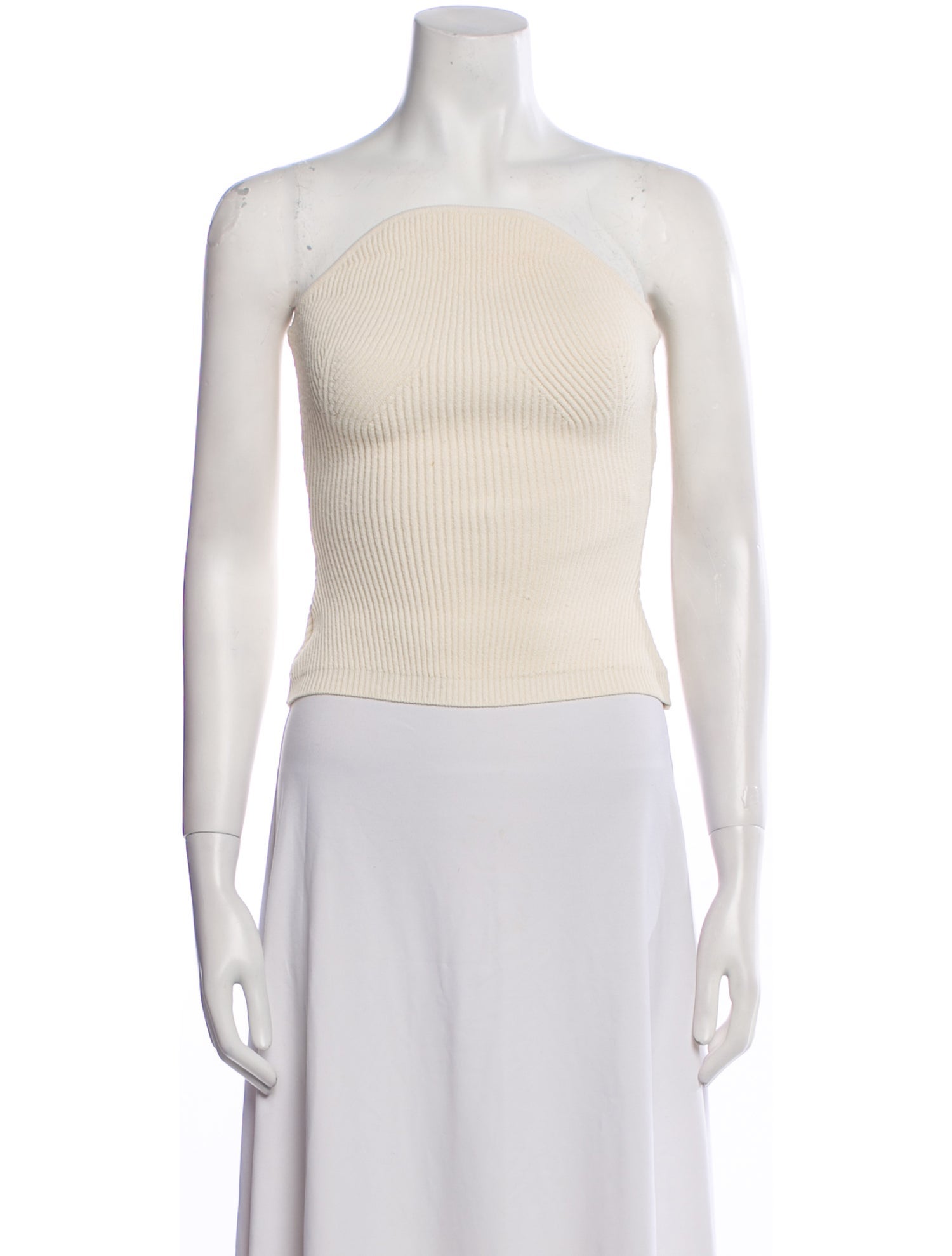 Khaite Strapless Crop Top